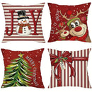 Fawn Christmas Tree Red Pillow Cover 45x45cm Ljojo Branded Home Decoration
