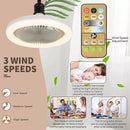 Ljojo 3-in-1 Ceiling Fan Light with Remote Control for Home, AC85-265V
