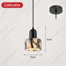 Modern Stone Pendant Light Terrazzo Travertine Calacatta Hanging Lamp Ljojo