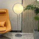 LED Floor Lamp Modern Chrome Metal White Acrylic Ball Lights - Ljojo