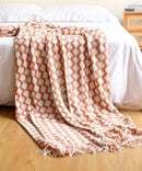Ljojo Lightweight Knitted Throw Blanket with Tassels