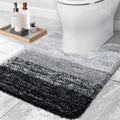 Ljojo Luxury U-Shape Bathroom Rug: Soft, Absorbent, Non-Slip Plush Shower Mat