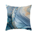 Ljojo Light Luxury Blue Abstract Print Throw Pillow Cover - Marble Stripe