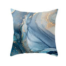 Ljojo Light Luxury Blue Abstract Print Throw Pillow Cover - Marble Stripe