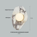 Ljojo Luxury Marble LED Wall Sconce White Glass Modern Wall Light