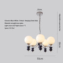 Ljojo Adjustable LED Glass Pendant Light Modern Nordic Style for Living Room Bedroom Dining Room