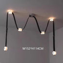 Italian Minimalist LED Chandelier Lighting for Living Room Stairwell by Ljojo