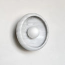Modern Minimalist Round Jade Stone LED Wall Pendant Light Hanging Lamp by Ljojo