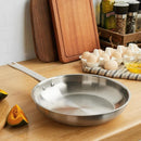 Ljojo 10/12-inch Stainless Steel Frying Pan for Professional Cooking and Kitchen Cookware