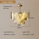 Modern Luxury Glass Living Room Pendant Lights | French Retro Chandelier by Ljojo