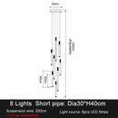 Ljojo Luxury Rotating LED Chandelier for High Ceiling Staircase