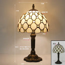 French Table Lamp Stained Glass Red Rose 8 Inches Bedside Reading Light Ljojo