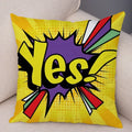Ljojo Letters Print POP ART Pillowcase - Home Decor Cushion Cover