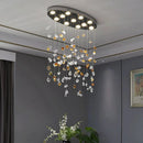 Ljojo LED Glass Ceiling Chandelier for Hotel Lobby Restaurant Art Lighting Fixtures
