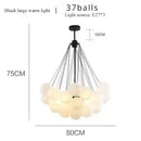Bubble Led Chandelier Modern Gold Balls Glass Pendant Light for Dining Room by Ljojo