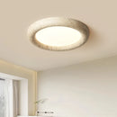 Nordic Yellow Travertine Ceiling Light Led Round Wabi Sabi Stone Lamp by Ljojo