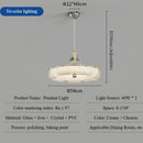 Ljojo Modern High-end Glass Chandelier LED Ceiling Light Fixture for Bedroom Living Room Dining Table