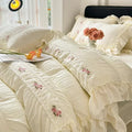 Korean Princess Style Lace Ruffles Wedding Bedding Set by Ljojo