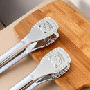 Ljojo Little Bear Pattern Stainless Steel BBQ Tongs - Non-Slip Grip, Multi-Use Utensil