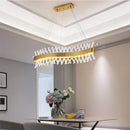 Ljojo Luxury Crystal Chandelier: LED Stainless Steel Pendant Lamp for Home Decor