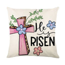 Easter Bunny Eggs Pillowcase 45x45cm Linen Pillow Covers, Ljojo Home Decor Brand