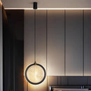 Crystal Pendant Lamp Modern Design Minimalist Black Frame for Bedroom Living Room by Ljojo