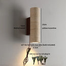 Ljojo LED Wall Lamp Switch Bedroom Yellow Travertine Stone Black Iron Zen Light