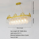 Crystal Glass Pendant Light LED Chandelier Modern Elegant Nordic Living Room Dining Bedroom by Ljojo