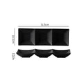 Ljojo Matte Ceramic Seasoning Dish 3 Grids Sushi Plate Molecular Cuisine Tableware