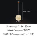 Crystal Ball Pendant Light Ljojo: Modern Luxury Bedroom Decor Hanging Line Light