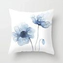 Blue Marble Geometric Cushion Cover 45x45cm for Home & Office Decor by Ljojo