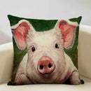 Cute Pig Pattern Pillowcase 45x45cm Ljojo Home Decor Sofa Linen Cushion Cover