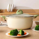 Ljojo 24cm Soup Pot Non Stick Large Capacity Stewing Pot Kitchen Accessory