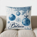 Let It Snow Snowflakes Decorative Throw Pillow Cover for Sofa, Bedroom, Car - Ljojo