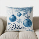 Let It Snow Snowflakes Decorative Throw Pillow Cover for Sofa, Bedroom, Car - Ljojo