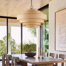 Wabi-Sabi Silk LED Pendant Light Chandelier for B&B Island Loft Decor by Ljojo
