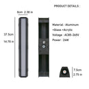 Ljojo 24W LED Wall Sconce, 37CM Aluminum Side Glow, Indoor/Outdoor Waterproof Light AC90-260V