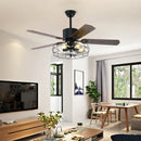 Nordic Vintage Style LED Ceiling Fan Lamps Quiet Motor Pendant Fans - Ljojo