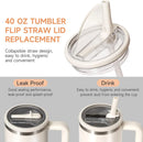 Ljojo 40oz Tumbler Straw Flip Lid - Leak Proof Stanley Cup Replacement
