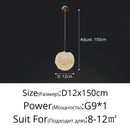 Crystal Ball Pendant Light Ljojo: Modern Luxury Bedroom Decor Hanging Line Light