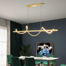 Modern Gold LED Pendant Lamp with Remote Control for Dining Room Kitchen - Ljojo
