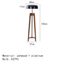Modern Wabi-sabi Solid Wood Tripod LED Floor Lamp for Bedroom Decor by Ljojo