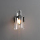 Ljojo Luxury Black Copper Wall Lamp, Transparent Shade for Bedroom, Living Room, Bathroom