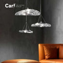 Italian Lotus Leaf Glass Pendant Lighting Fixture for Artistic Home Decor by Ljojo