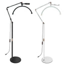 Ljojo 16 Inch LED Half-Moon Lash Light with Floor Tripod - Beauty Salon Makeup & Tattoo Stand