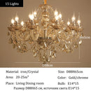 Modern Luxury Gold Chrome Clear K9 Crystal Chandeliers by Ljojo - Elegant Island Lighting Fixture