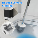 Ljojo Long Handle Wall-Mounted Toilet Brush with Detachable Holder