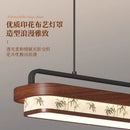 Ljojo Restaurant Pendant Light Tea Room Solid Wood Chandelier for Dining Table and Bar Desk