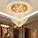 Crystal Round Living Room Chandelier | Long Staircase Villa Duplex Light | Ljojo