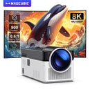 Ljojo™ Magcubic Ultra Short Throw Projector 900 ANSI 8K Electronic Focus WiFi6 Voice